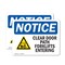 Signmission Clear Door Path Forklifts Entering Sign With Symbol, 5 in W x Rectangle, Vinyl Decal OS-2PACK-NS-D-35-L-10660 - alternate 1